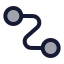 Orthogonaledge icon with duotone rounded style