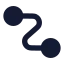 Orthogonaledge icon with solid sharp style