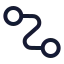 Orthogonaledge icon with stroke sharp style
