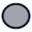 Oval icon with duotone rounded style