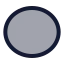 Oval icon with duotone standard style