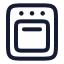 Oven icon with stroke rounded style