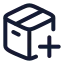 Packageadd icon with stroke rounded style