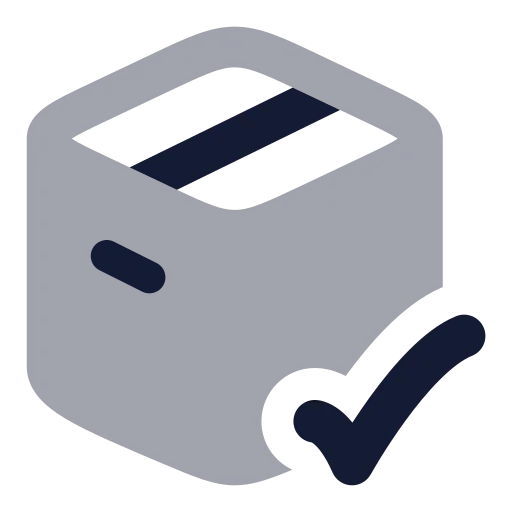 Package Check Icon in Bulk Rounded style