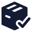Packagecheck icon with solid standard style
