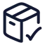 Packagecheck icon with stroke rounded style