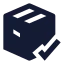 Packagedelivered icon with solid sharp style