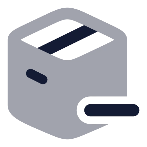 Package Minus Icon in Bulk Rounded style