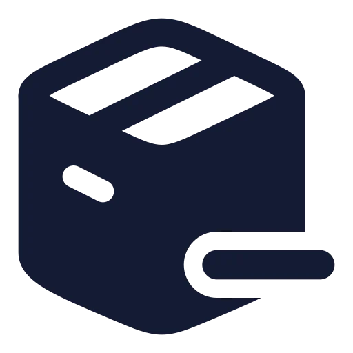 Package Minus Icon in Solid Rounded style