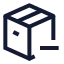Packageminus icon with stroke sharp style