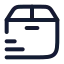 Packagemoving icon with stroke rounded style