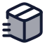 Packagemoving icon with duotone rounded style