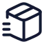 Packagemoving icon with stroke rounded style