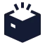 Packageopen icon with solid sharp style
