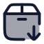Packagereceive icon with duotone rounded style
