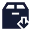 Packagereceive icon with solid sharp style