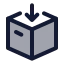 Packagereceive icon with duotone standard style