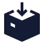 Packagereceive icon with solid sharp style