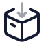 Packagereceive icon with twotone rounded style