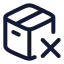 Packageremove icon with stroke rounded style