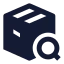 Packagesearch icon with solid sharp style