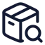 Packagesearch icon with stroke rounded style