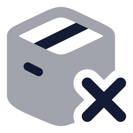 Package X Icon in Bulk Rounded style