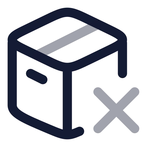 Package X Icon in Twotone Rounded style