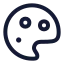 Paintboard icon with stroke rounded style