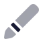 Paintbrush icon with bulk rounded style