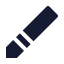 Paintbrush icon with solid sharp style