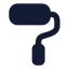 Paintbrush icon with solid rounded style