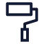 Paintbrush icon with stroke sharp style
