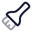 Paintbrush icon with twotone rounded style