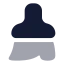 Paintbrush icon with bulk rounded style
