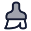 Paintbrush icon with duotone rounded style