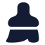 Paintbrush icon with solid rounded style