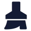 Paintbrush icon with solid sharp style