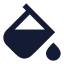 Paintbucket icon with solid sharp style