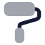 Paintroller icon with bulk rounded style