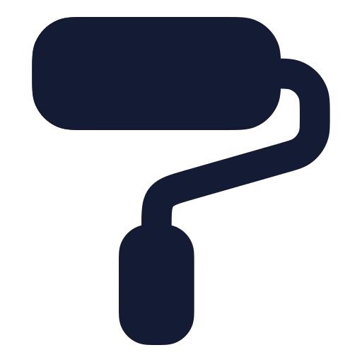 Paint Roller Icon in Solid Rounded style