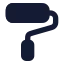 Paintroller icon with solid rounded style