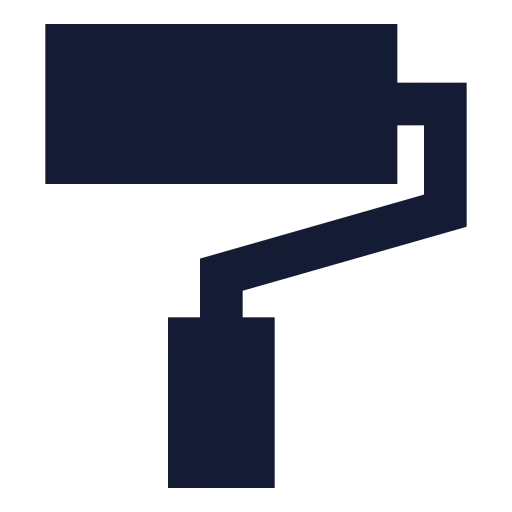Paint Roller Icon in Solid Sharp style