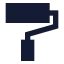 Paintroller icon with solid sharp style