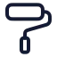 Paintroller icon with stroke rounded style