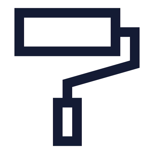 Paint Roller Icon in Stroke Sharp style