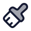Paintbrush icon with duotone rounded style
