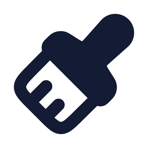 Paintbrush Icon in Solid Rounded style