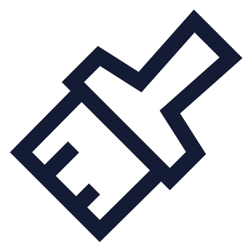 Paintbrush Icon in Stroke Sharp style