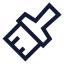 Paintbrush icon with stroke sharp style